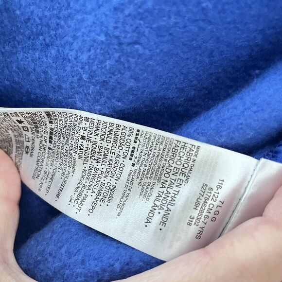 Nike Air Jordan Blue Hoodie Jacket Boys Full Front Zip Long Sleeve - 6/7 Years - Picture 7 of 8